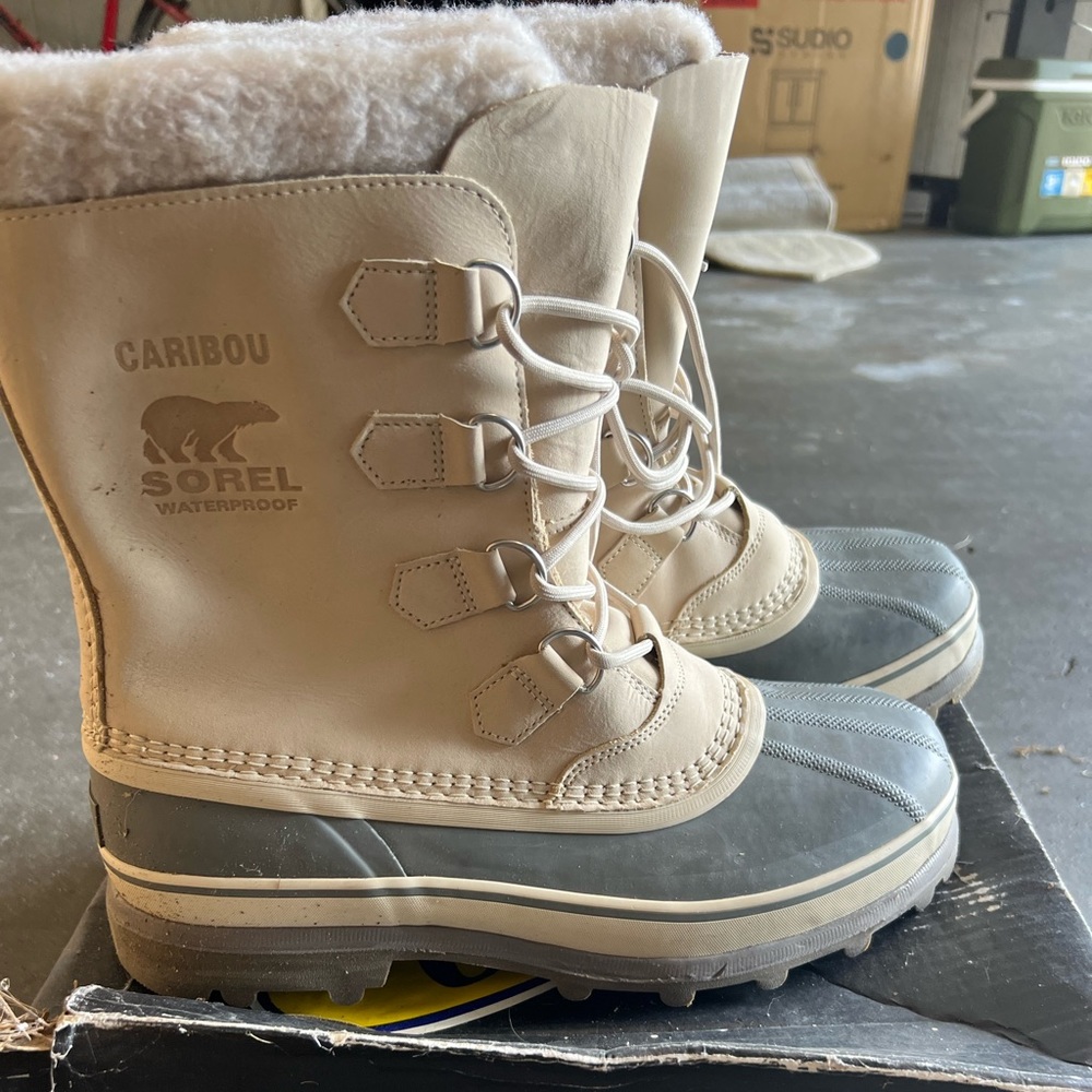 Sorel Caribou Men's Waterproof Boots Oatmeal Quarry